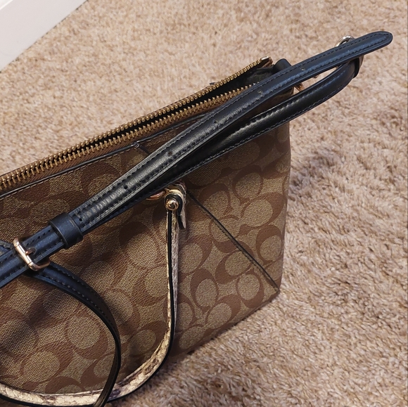 COACH Prairie Satchel Colorblock Signature Canvas Convertible Bag - Picture 11 of 16